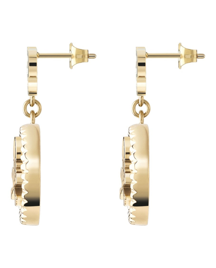 Philipp Plein Plein Mini Logo Crystal Dangle Earrings