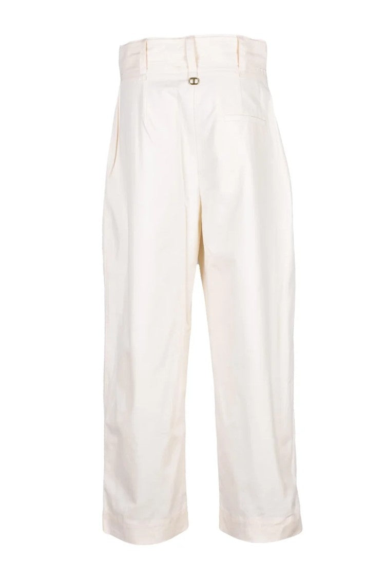 Twin-Set Chino Pants Cotton Lycra - White Pearl