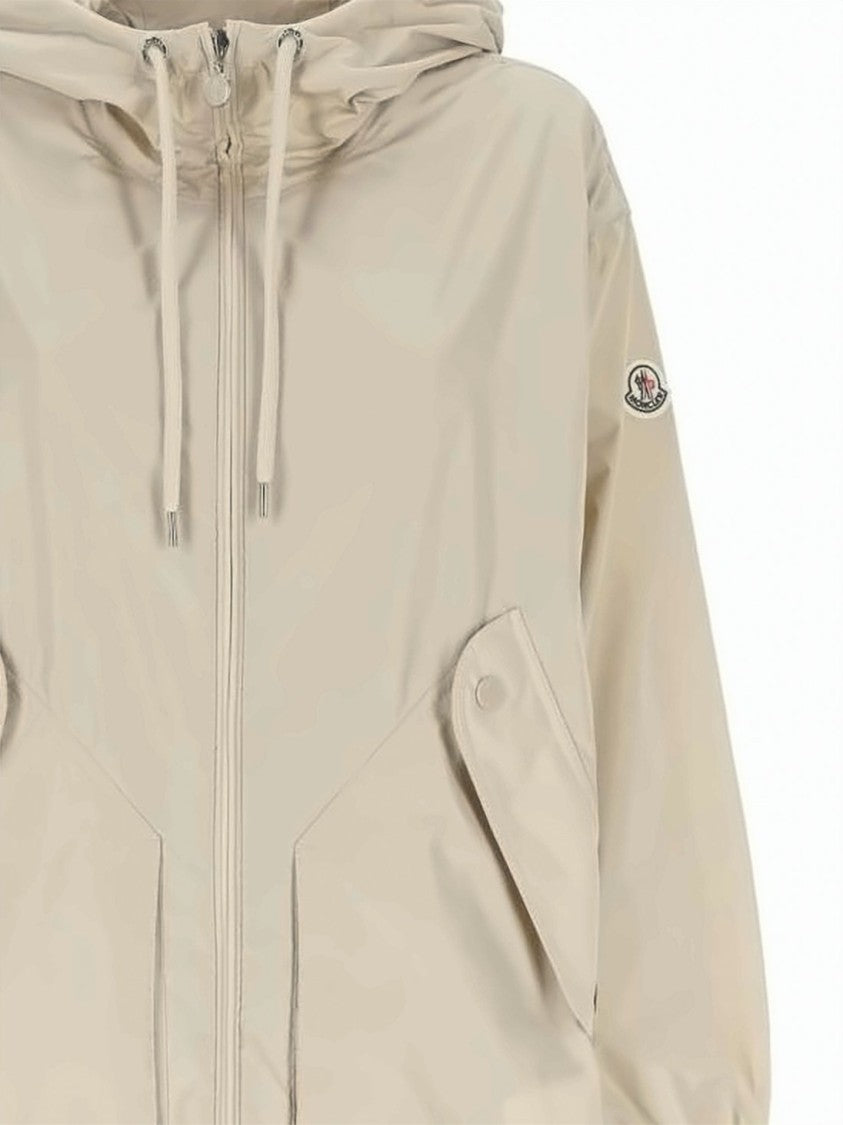 Moncler Lightweight Hooded Jacket With Adjustable Drawstrings And Flap Pockets