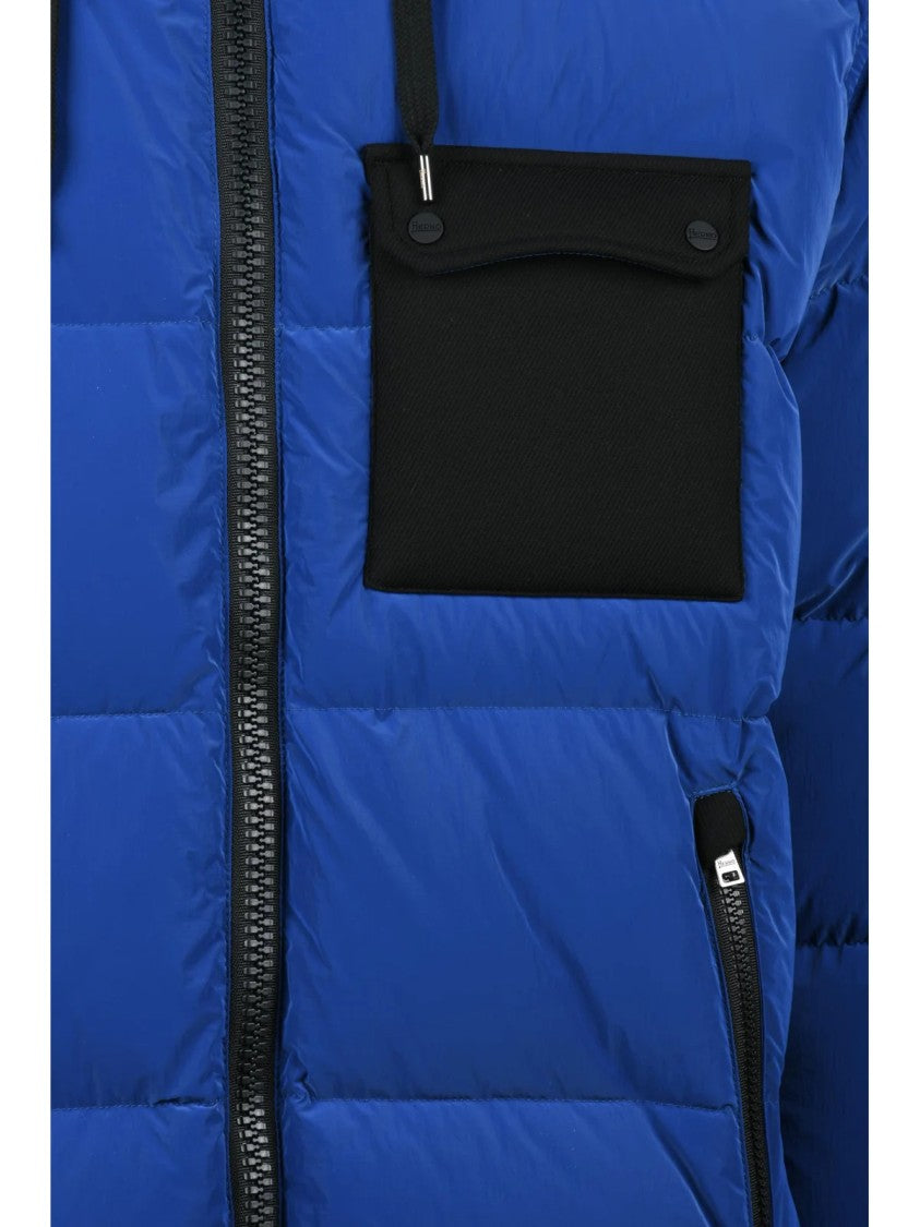 Herno Blue Quilted Polyamide Down Jacket