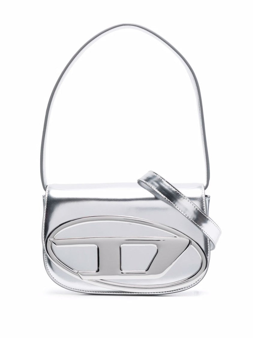 Diesel Shoulder Bag With Shiny Metallic Finish
