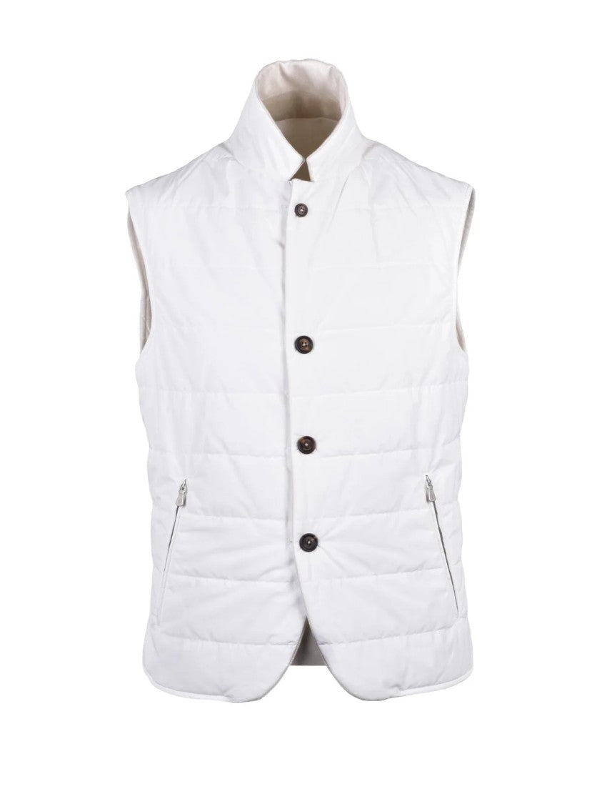 Eleventy Beige Centogrammi Reversible Vest