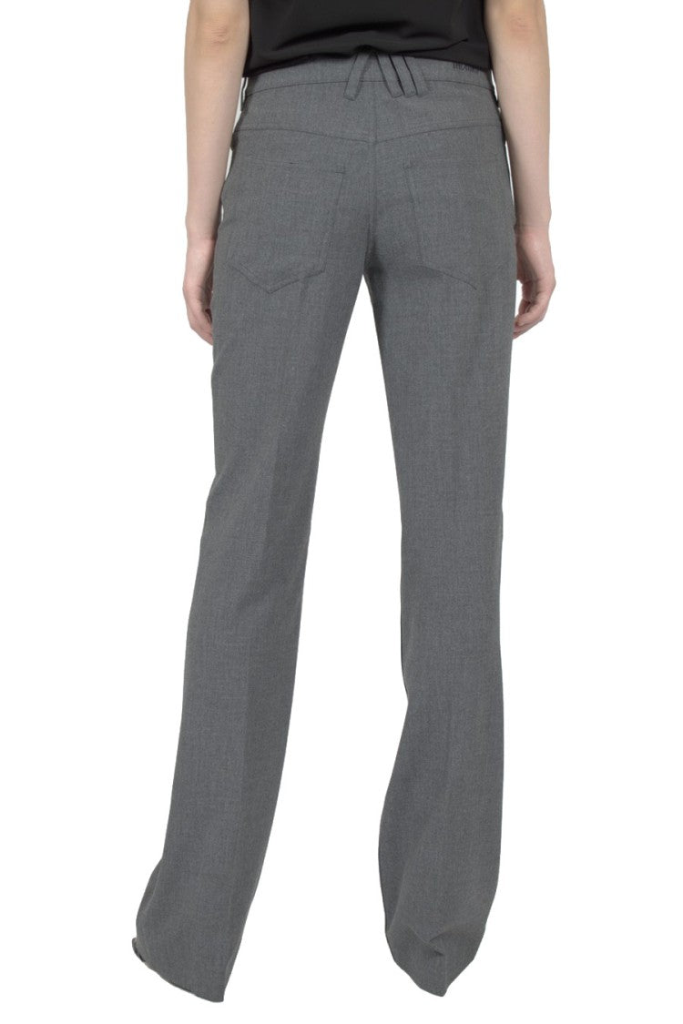 The Attico Slate Cotton-Blend Straight-Leg Pants
