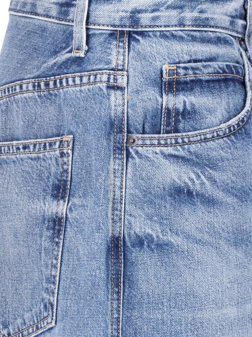 Nili Lotan Blue Terese Denim Wide-Leg Jeans