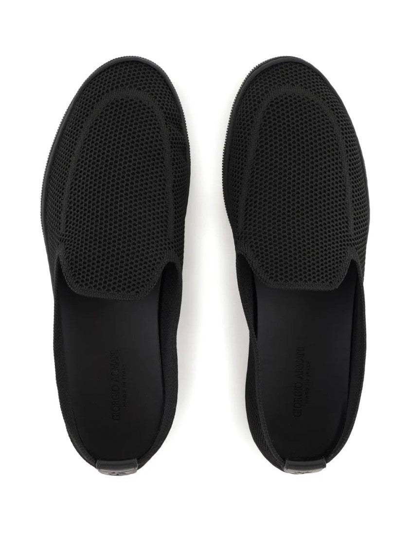 Giorgio Armani Slip-On Loafers With Breathable Mesh Upper