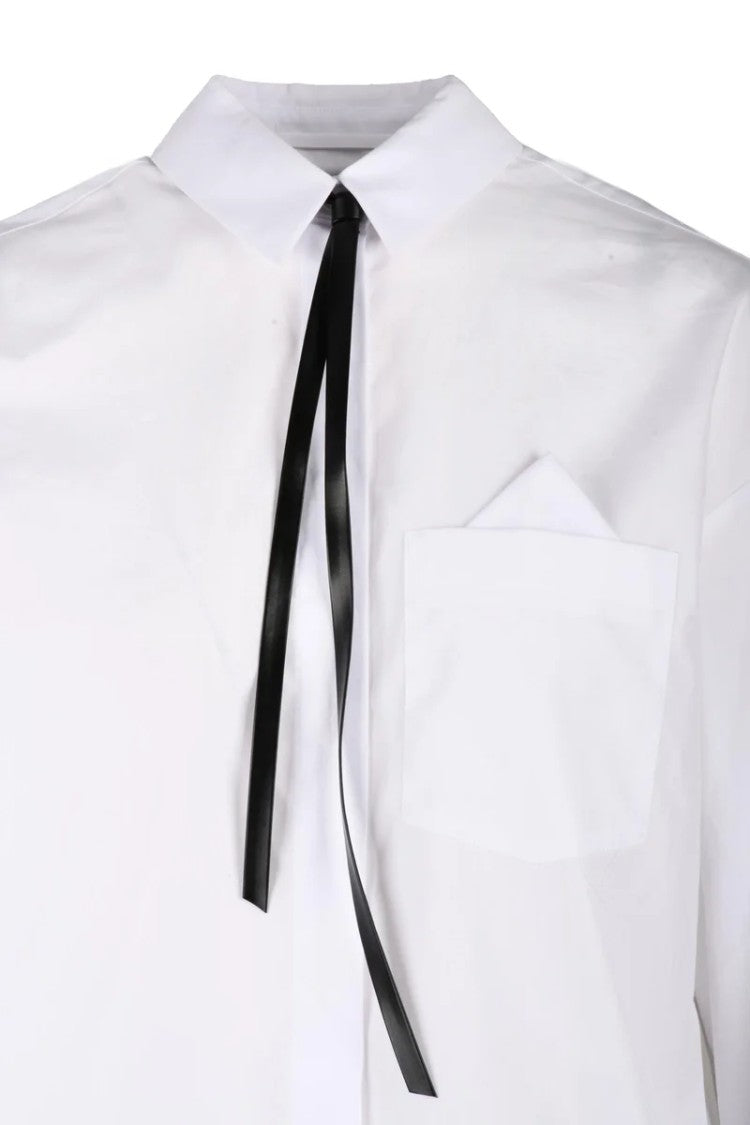 Sportmax Chalk White Removable Strap Cotton Shirt