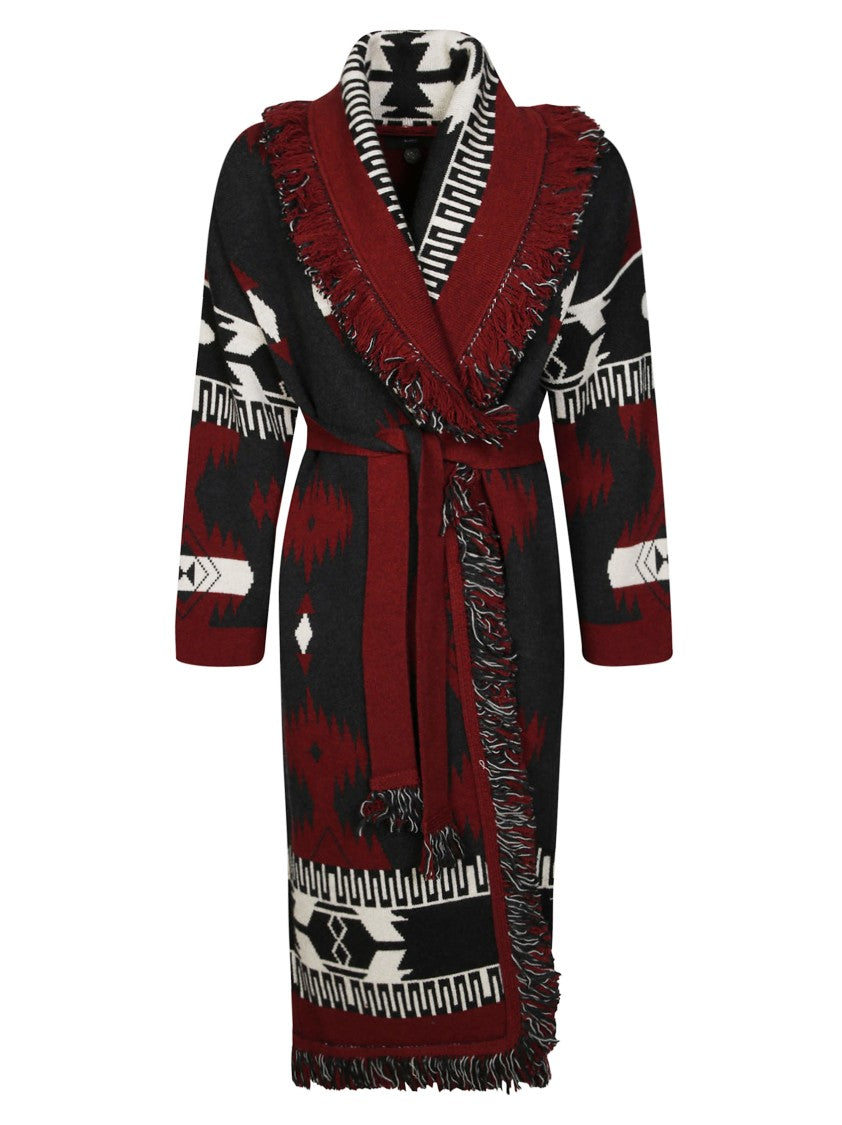 Alanui Geometric Patterned Cardigan With Shawl Collar