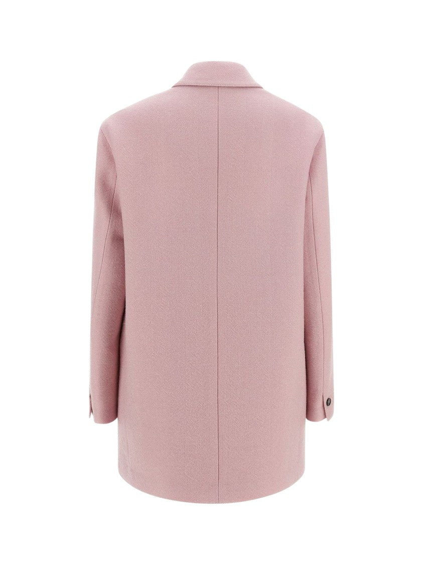 Tela Nomade Double-Breasted Tailored Wool Blazer