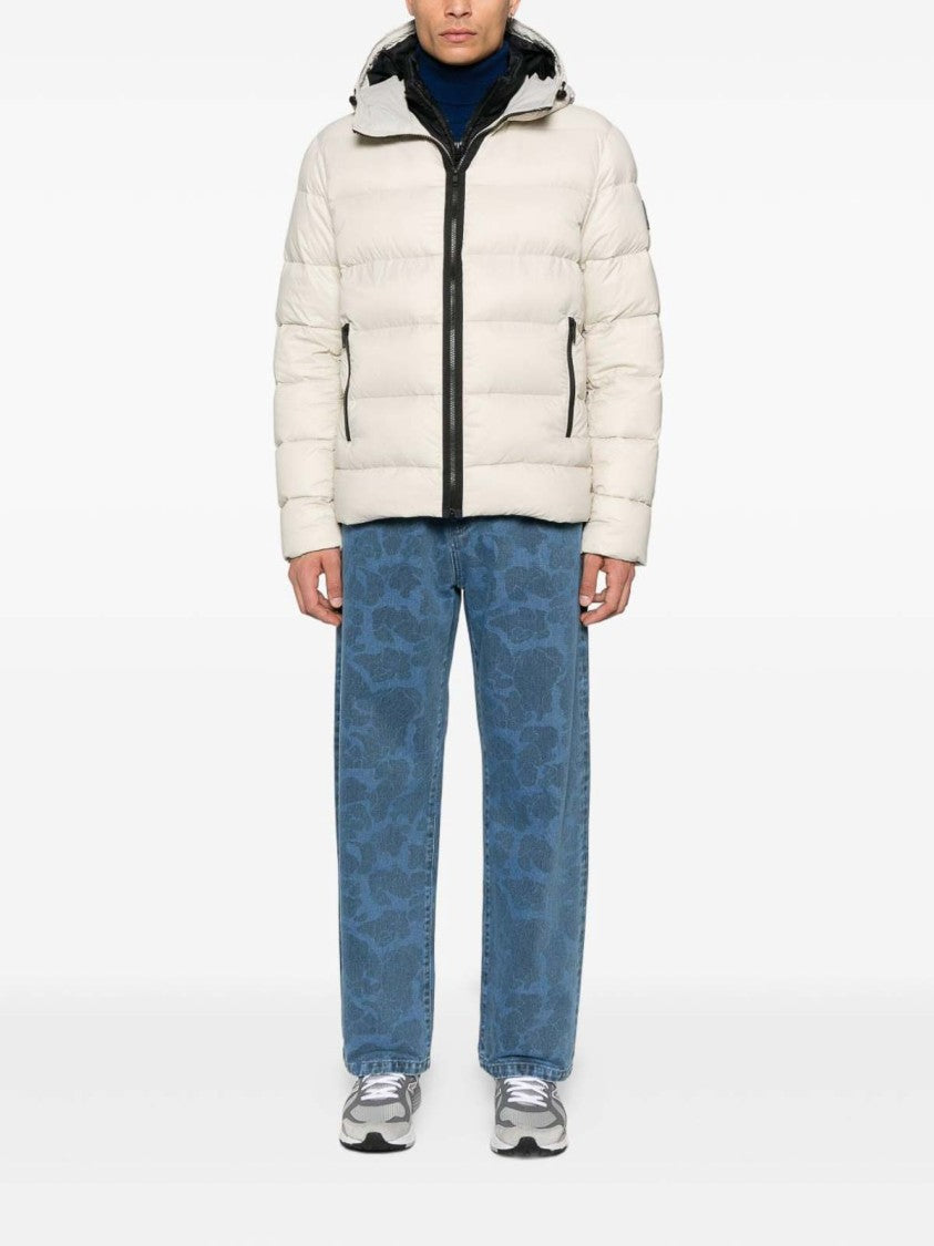 Fay Quilted Puffer Jacket With High Collar