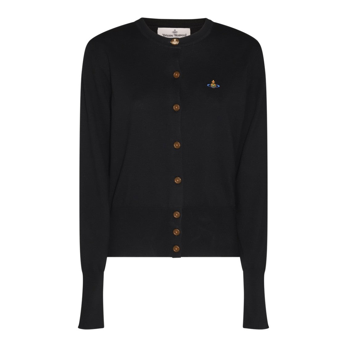 Vivienne Westwood Cotton Wool Blend Knitwear With Logo Detail And Button Fastening