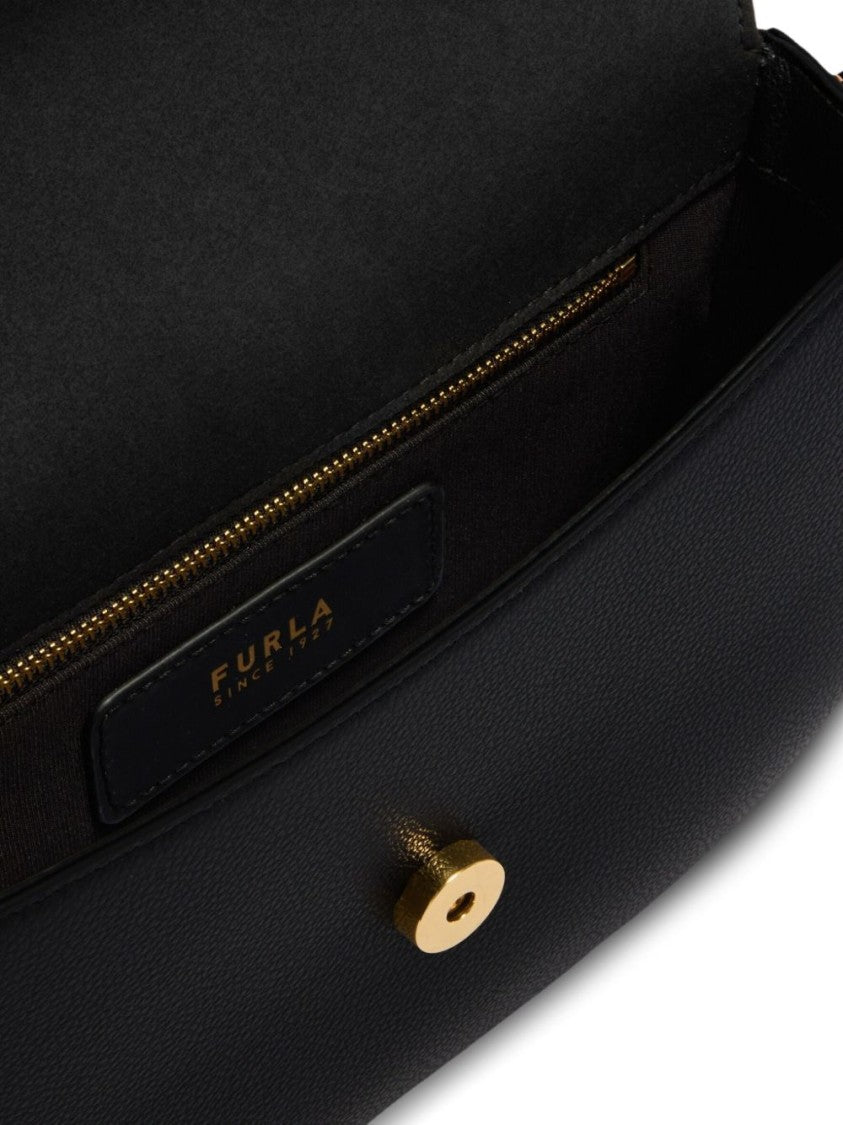 Furla Black Curved Sphere Handbag