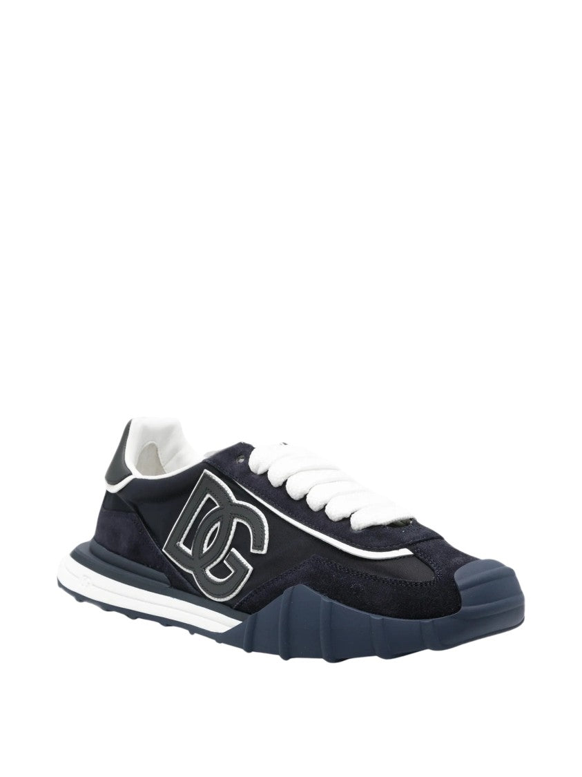Dolce & Gabbana Sneaker Bassa Black Low-Top Leather Sneakers