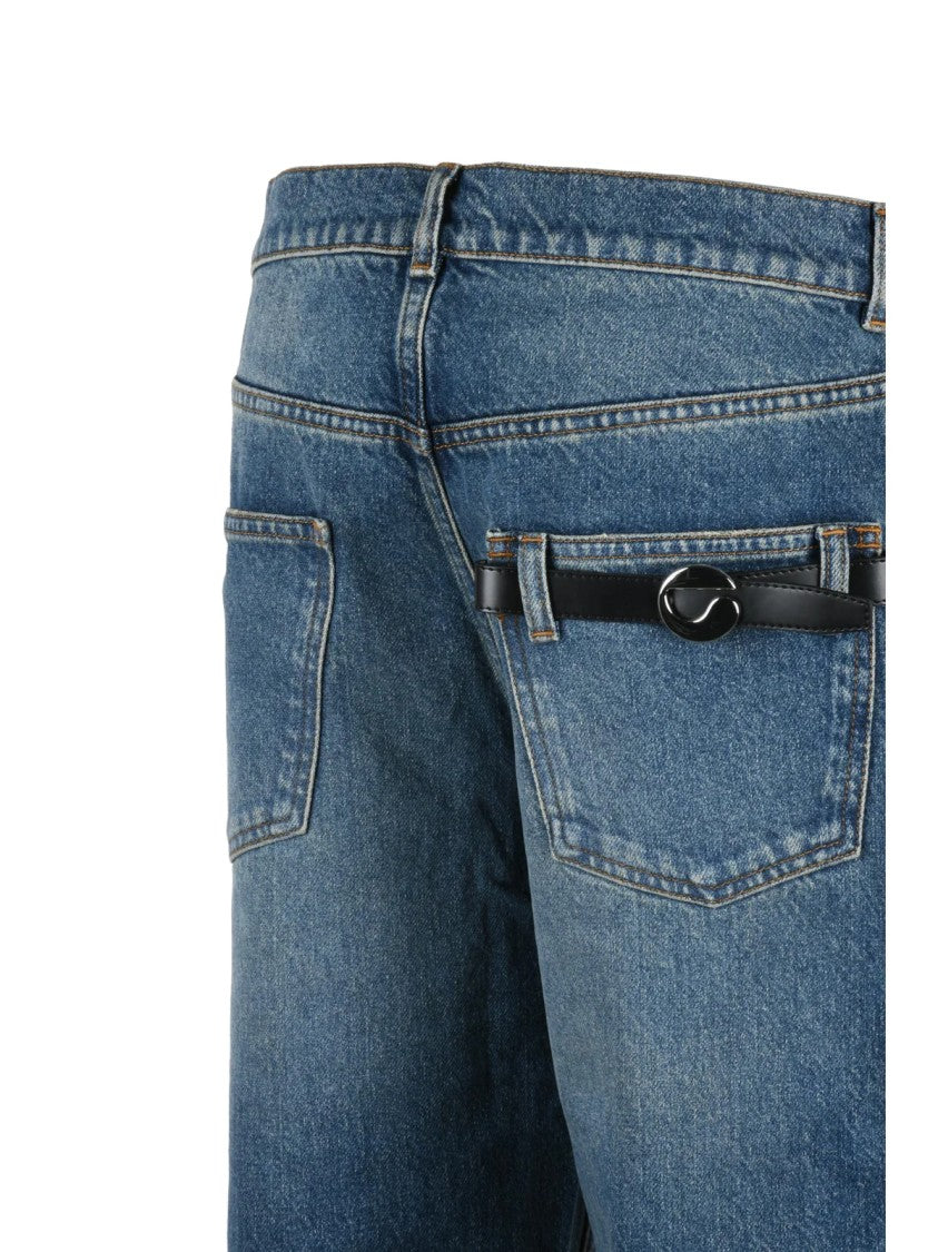 Coperni Classic Blue Denim Wide-Leg Jeans With Minimalist Design