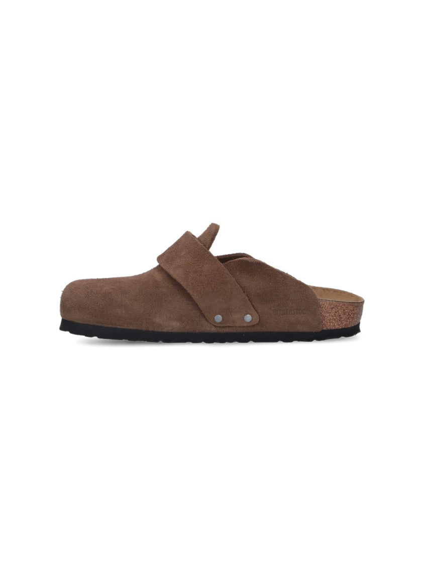 Birkenstock Brown Loma Suede Rounded Toe Mules