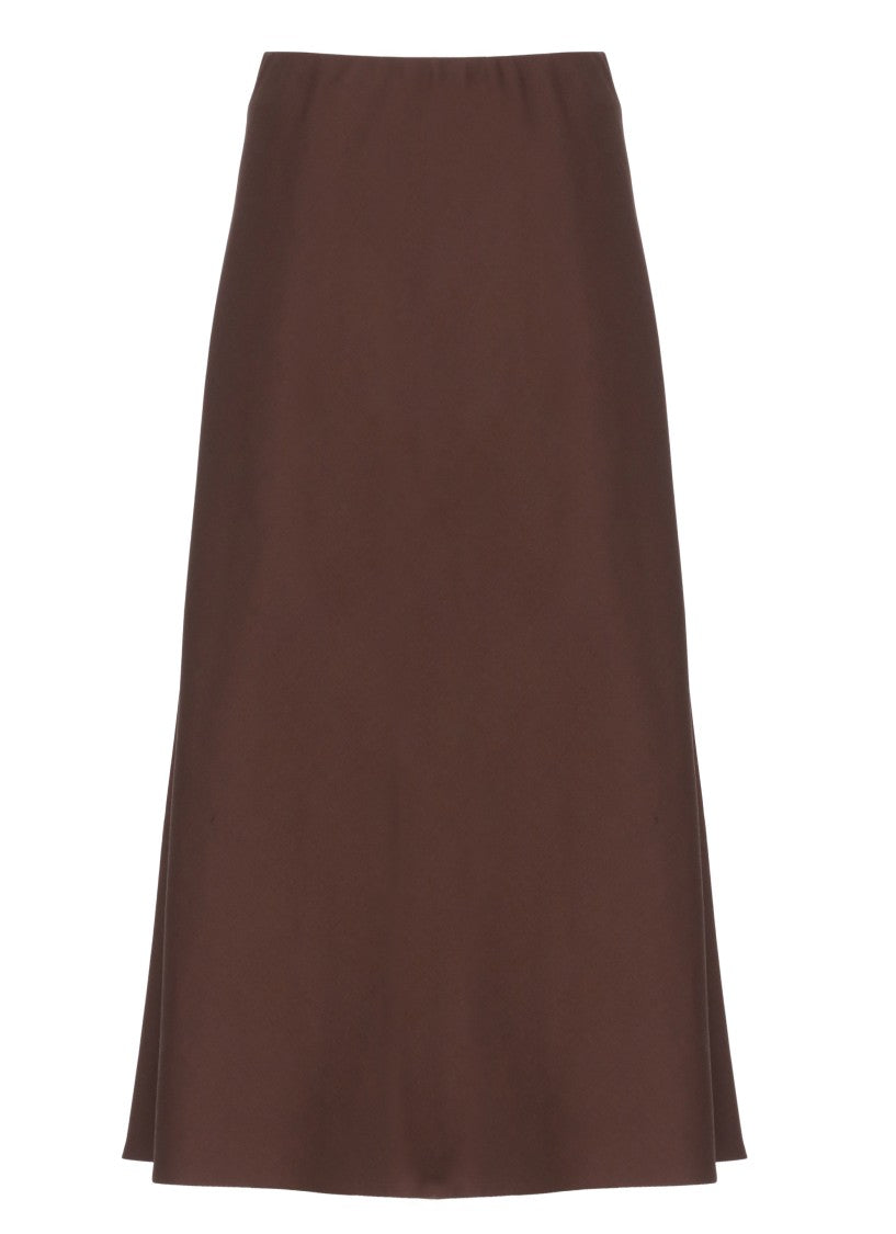 Brunello Cucinelli Bordeaux Wool Skirt
