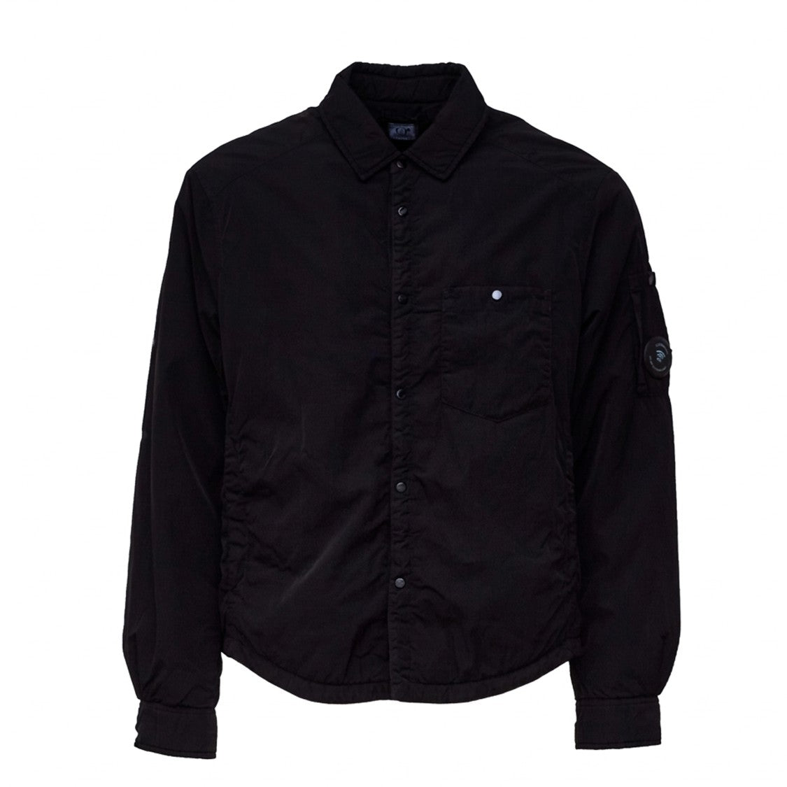 C.P. Company Padded Button Overshirt With Classic Collar And Quilted Detailing