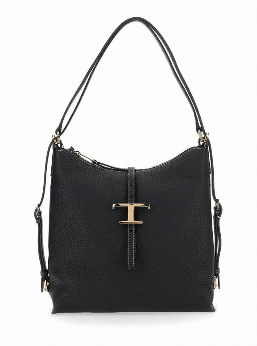 Tod's Structured Pebbled Leather Small Shoulder Bag