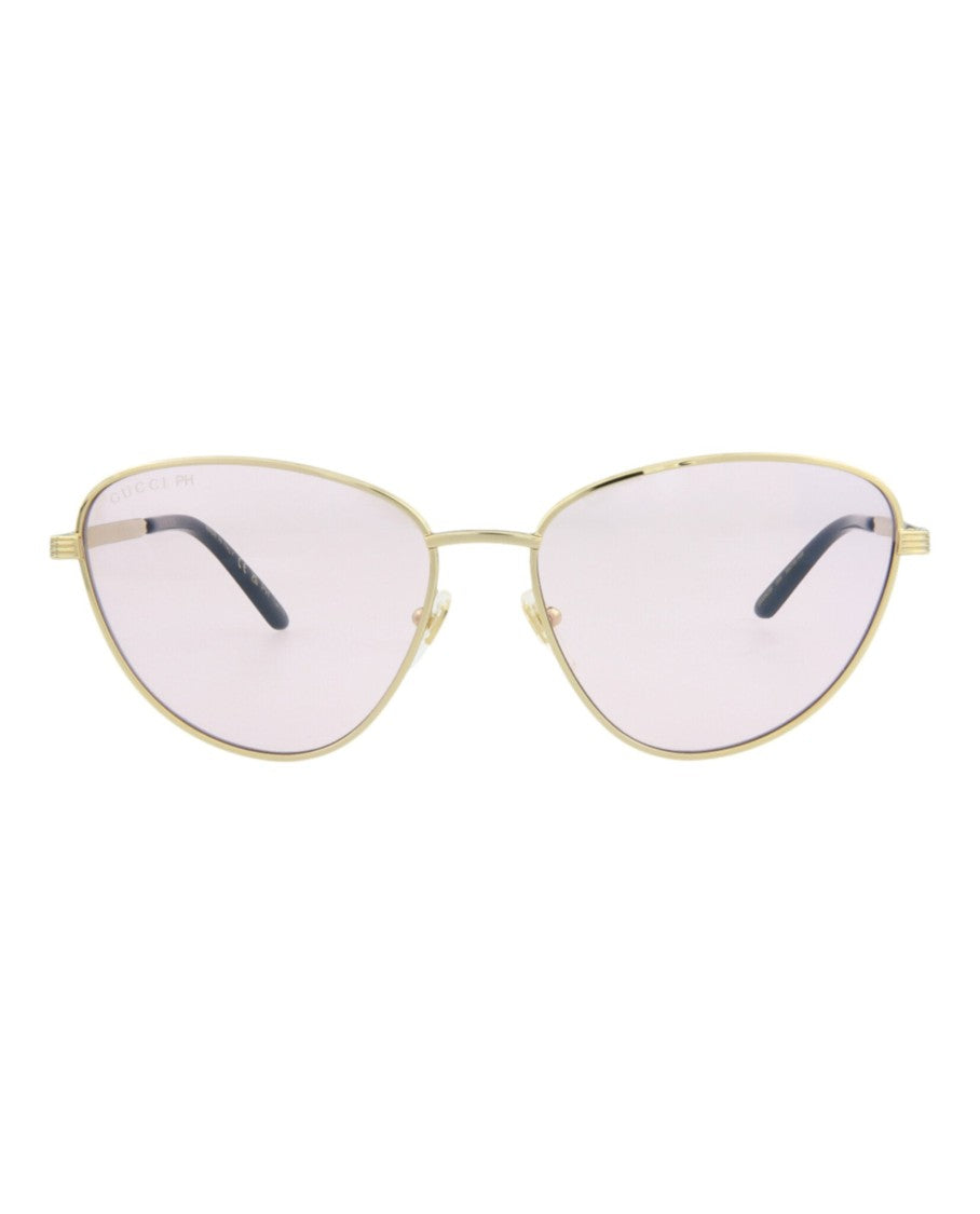Gucci Cat Eye-Frame Metal Sunglasses