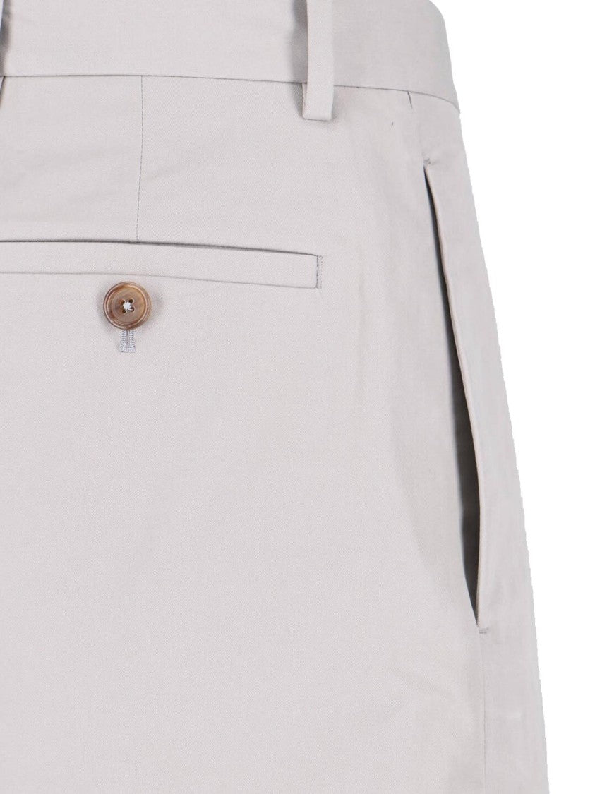 Jil Sander Grey High-Waisted Tailored Wide-Leg Trousers