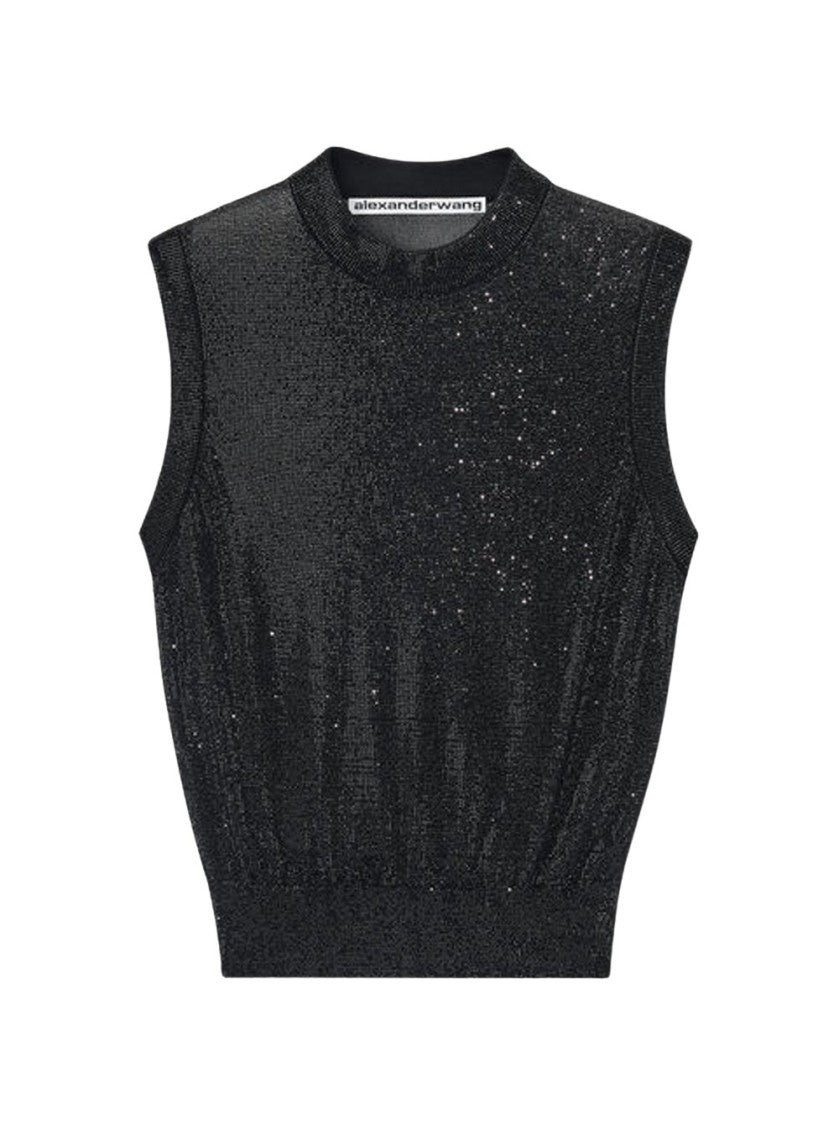 Alexander Wang Mock Neck Tank Black