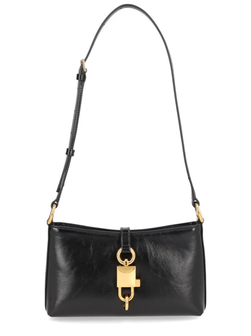Dolce & Gabbana Lock Lustrous Finish Gold Clasp Shoulder Bag