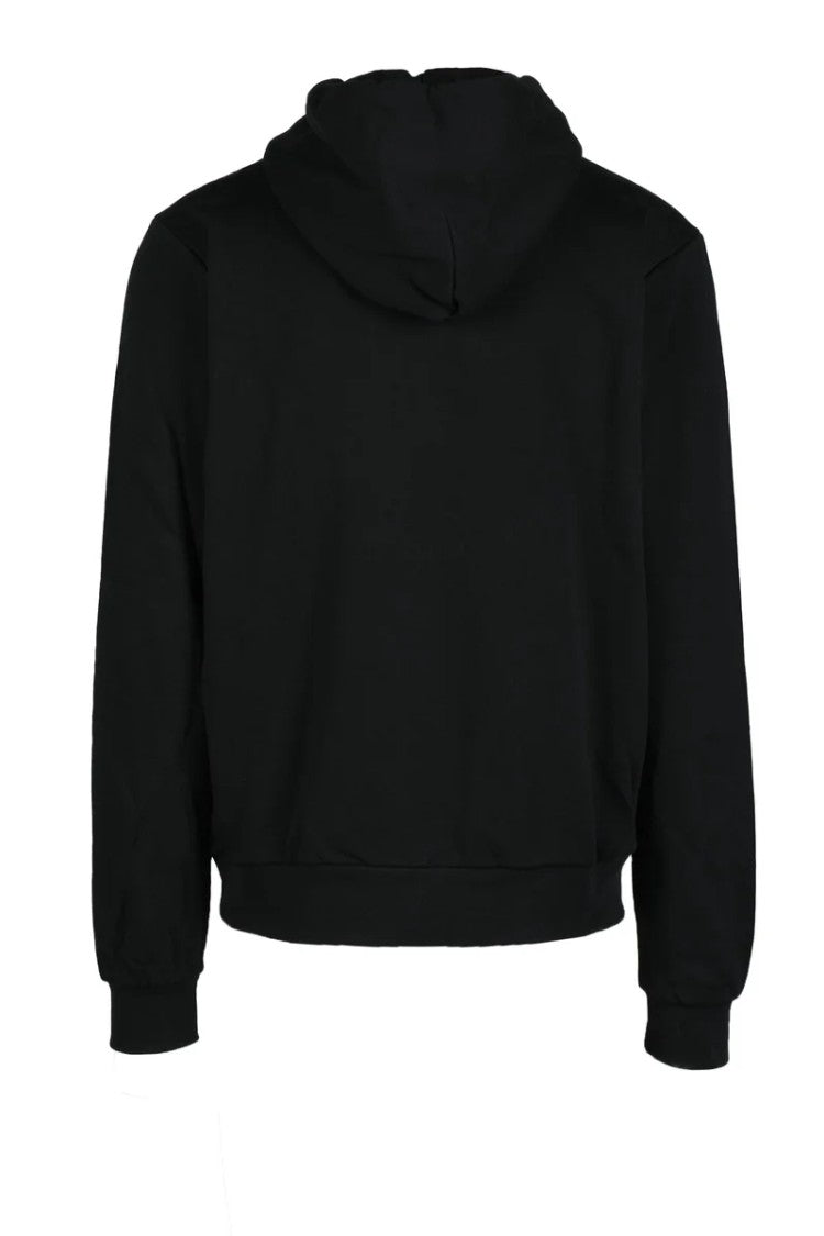 C N C Costume National Black Cropped Cotton Sweatshirt