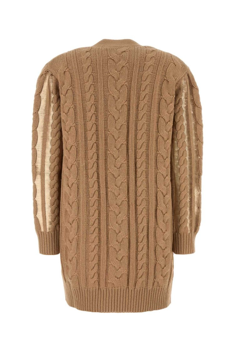 Max Mara Camel Wool Blend Mirco Cardigan