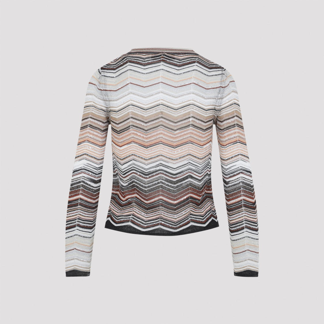 Missoni Multicolor Zigzag Pattern V-Neck Sweater