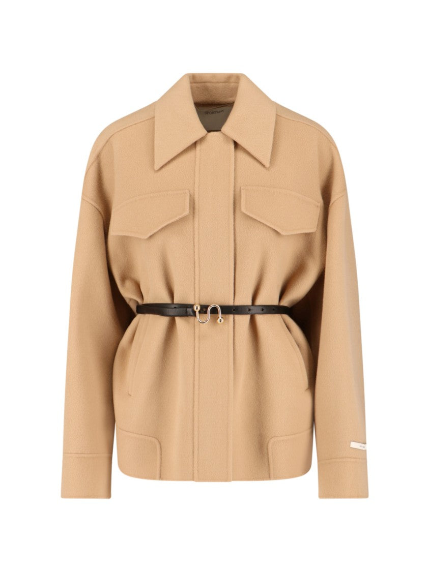 Sportmax Virgin Wool Jacket With Classic Collar