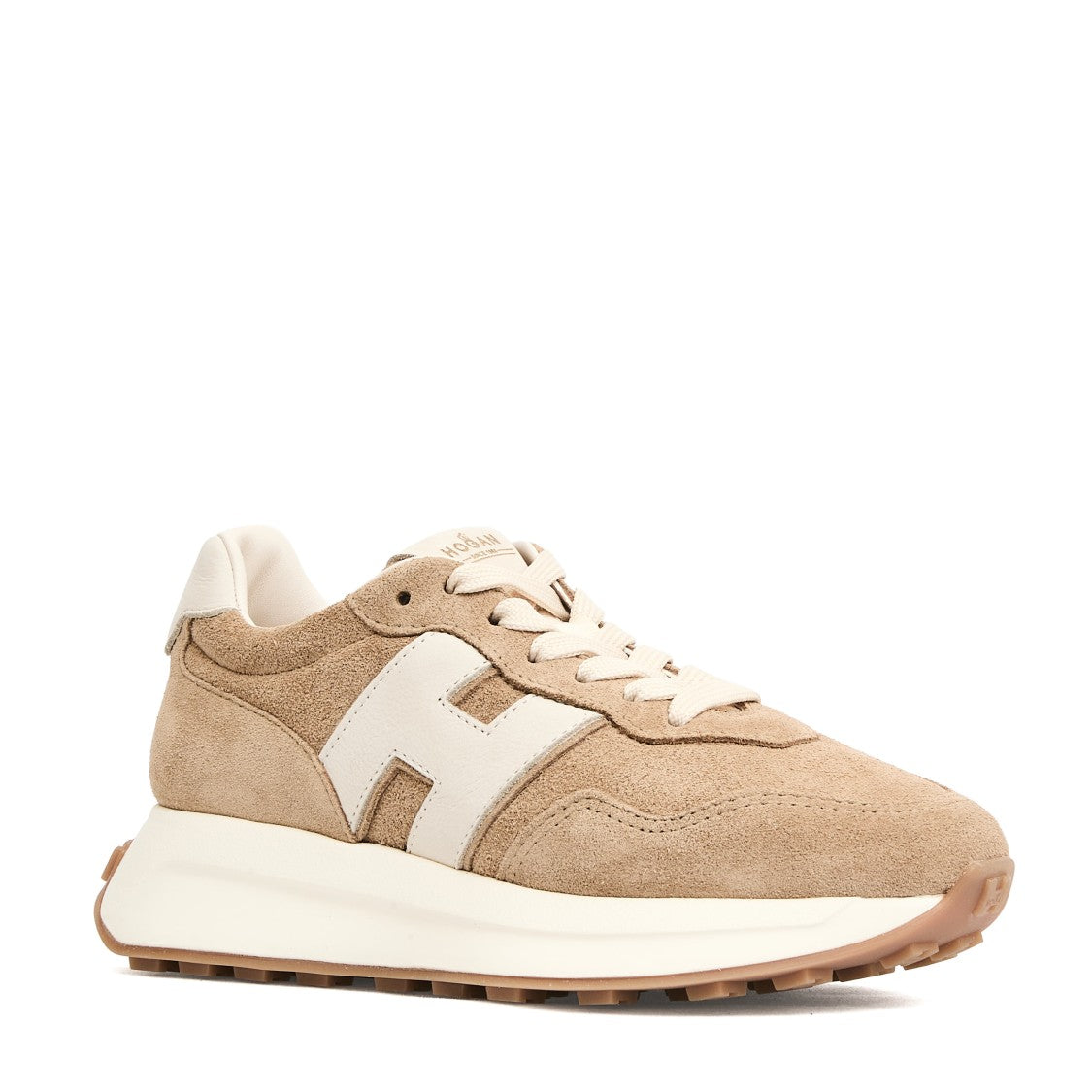 Hogan Retrorun Beige Suede Running Sneakers