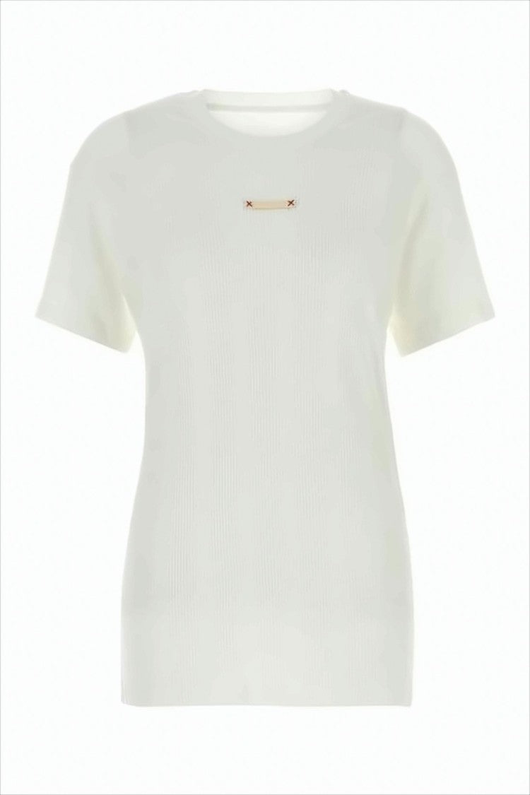 Maison Margiela Fine Ribbed Short-Sleeved Top