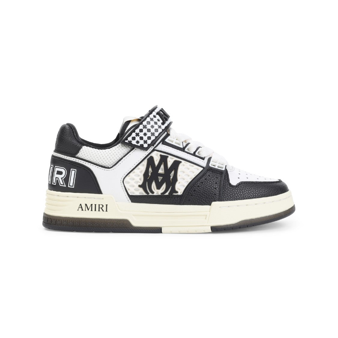 Amiri Low-Top Leather Sneakers With Textured Panels And Bold Branding