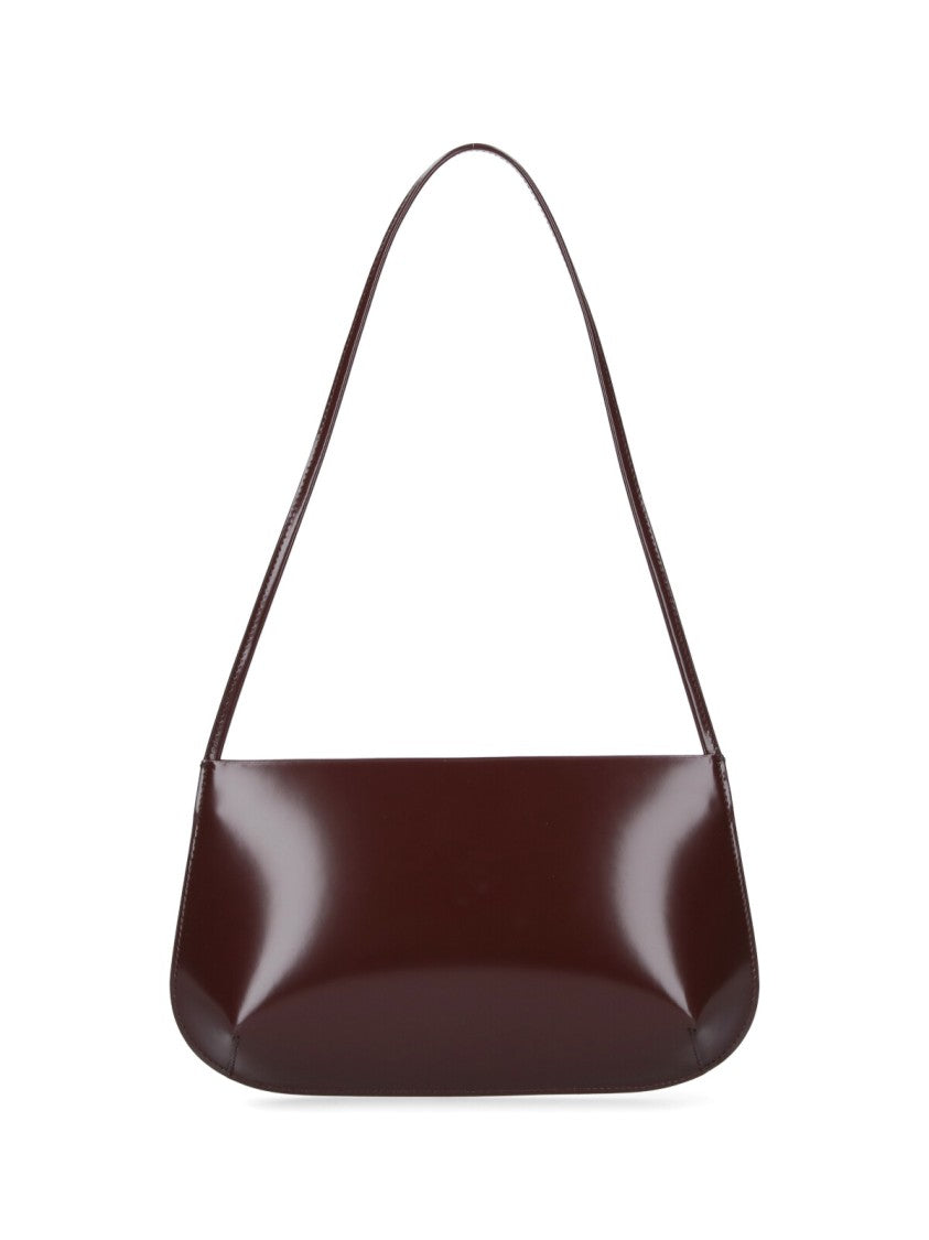Fane Brown Patent Leather Bra Shoulder Bag