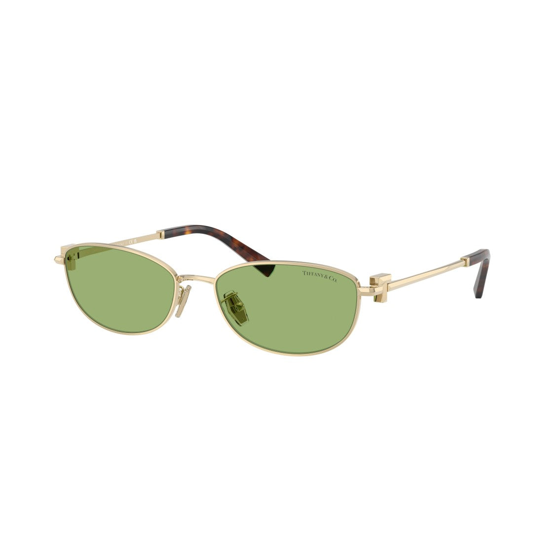 Tiffany & Co. 0Tf3115 Rectangular Gold-Tone Steel Sunglasses