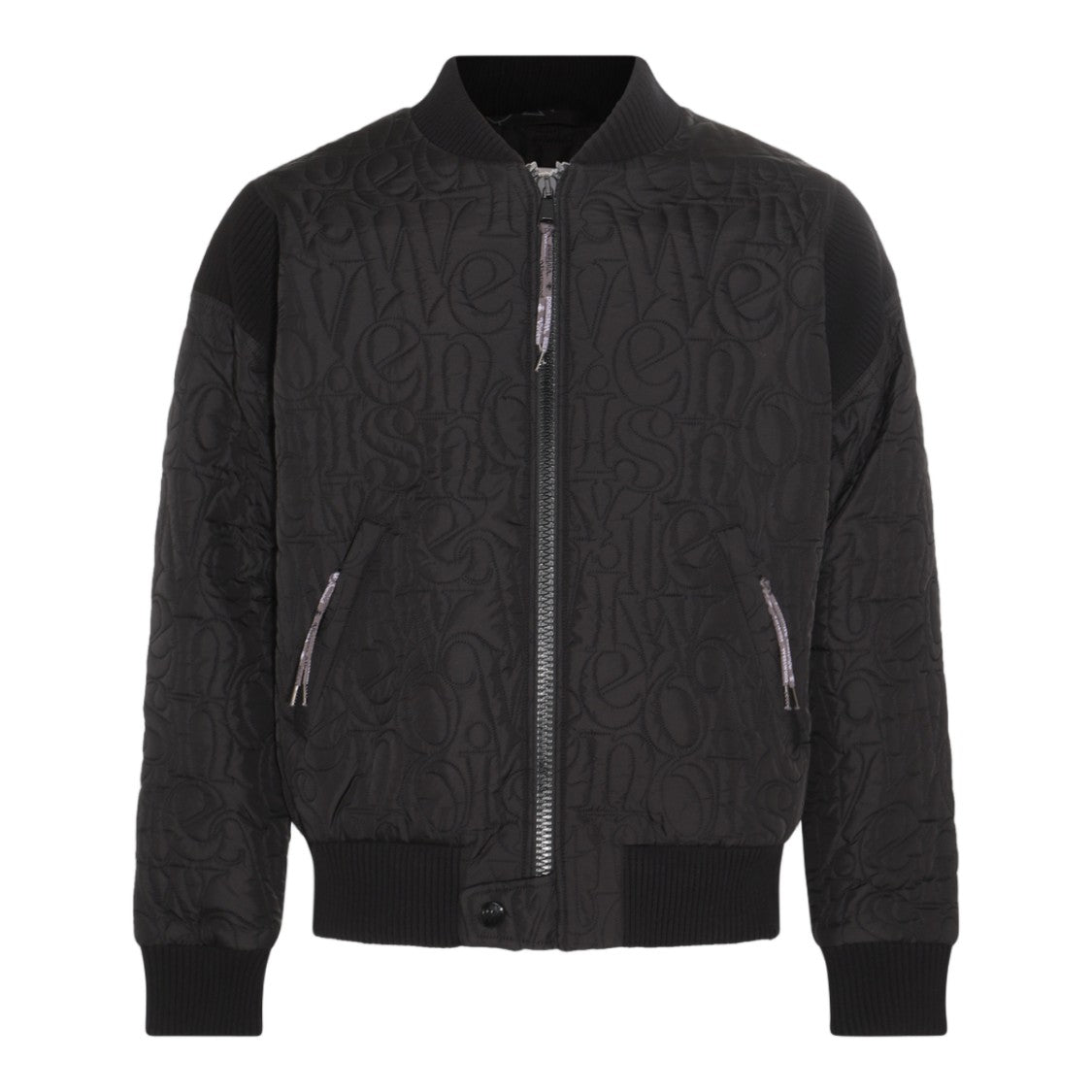 Vivienne Westwood Quilted Black Jacket With Textured Embossed Detailing