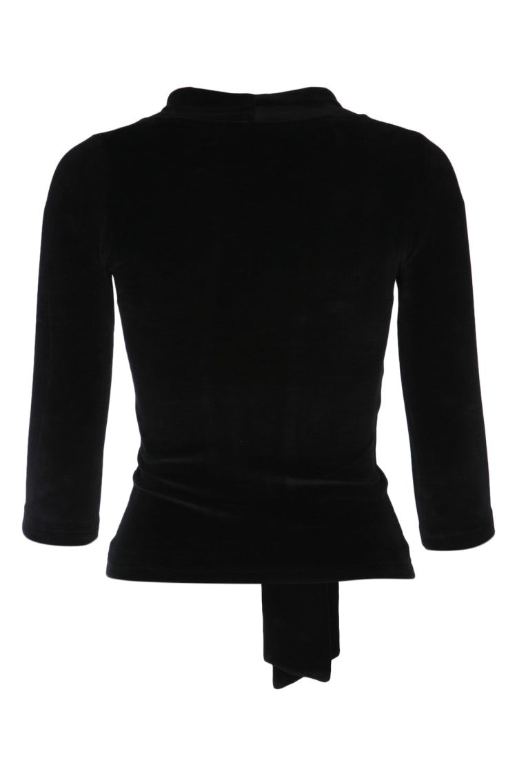 Balenciaga Fitted Turtleneck With Draped Scarf Detail