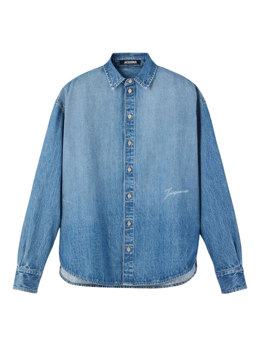 Jacquemus Light Blue Cotton Denim De-Nimed Simon Shirt
