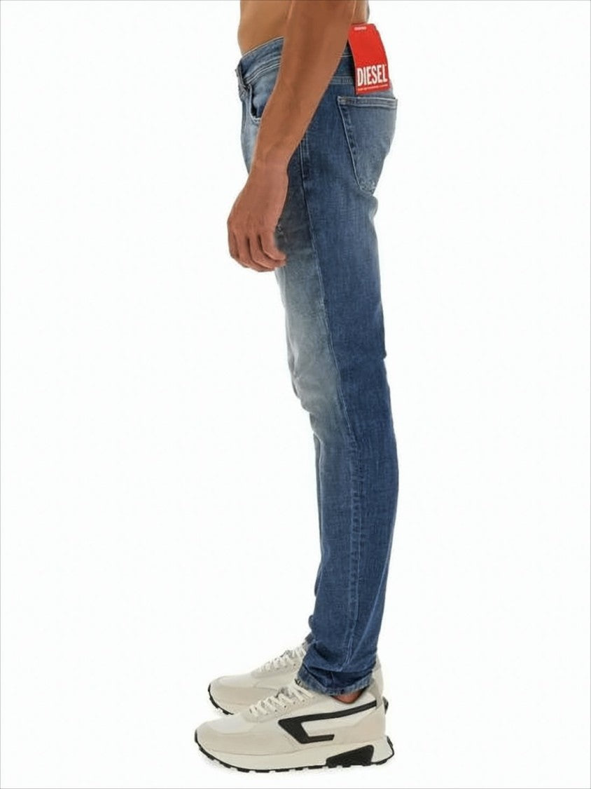Diesel Slim Fit Denim Pants With Classic Five-Pocket Design