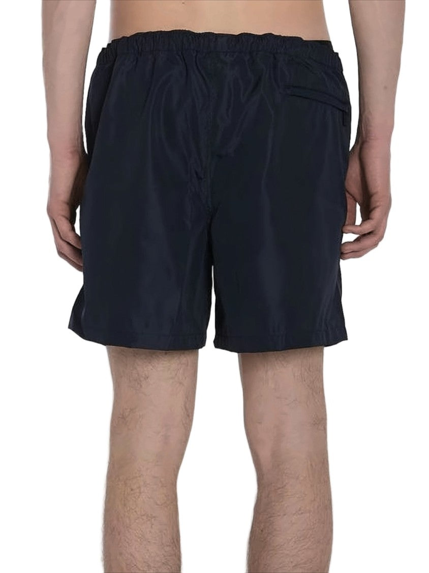 Valentino Garavani Blue Nylon Shorts With Elastic Waistband