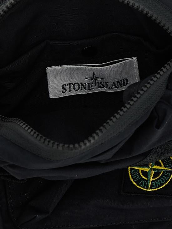 Stone Island Compact Black Crossbody Bag