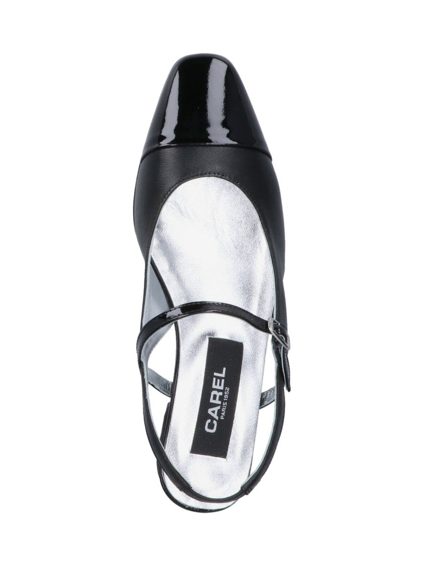 Carel "Oceano" Slingback Mules – Black