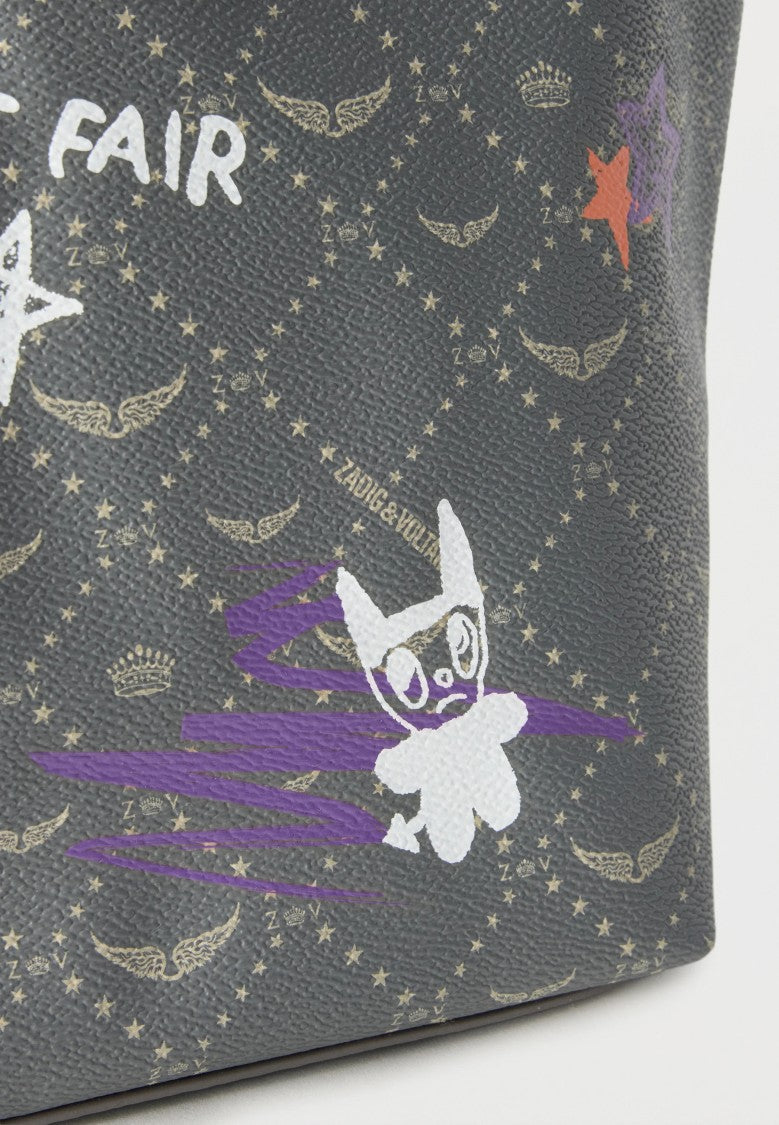Zadig & Voltaire Medium Tote Bag With Graffiti Prints