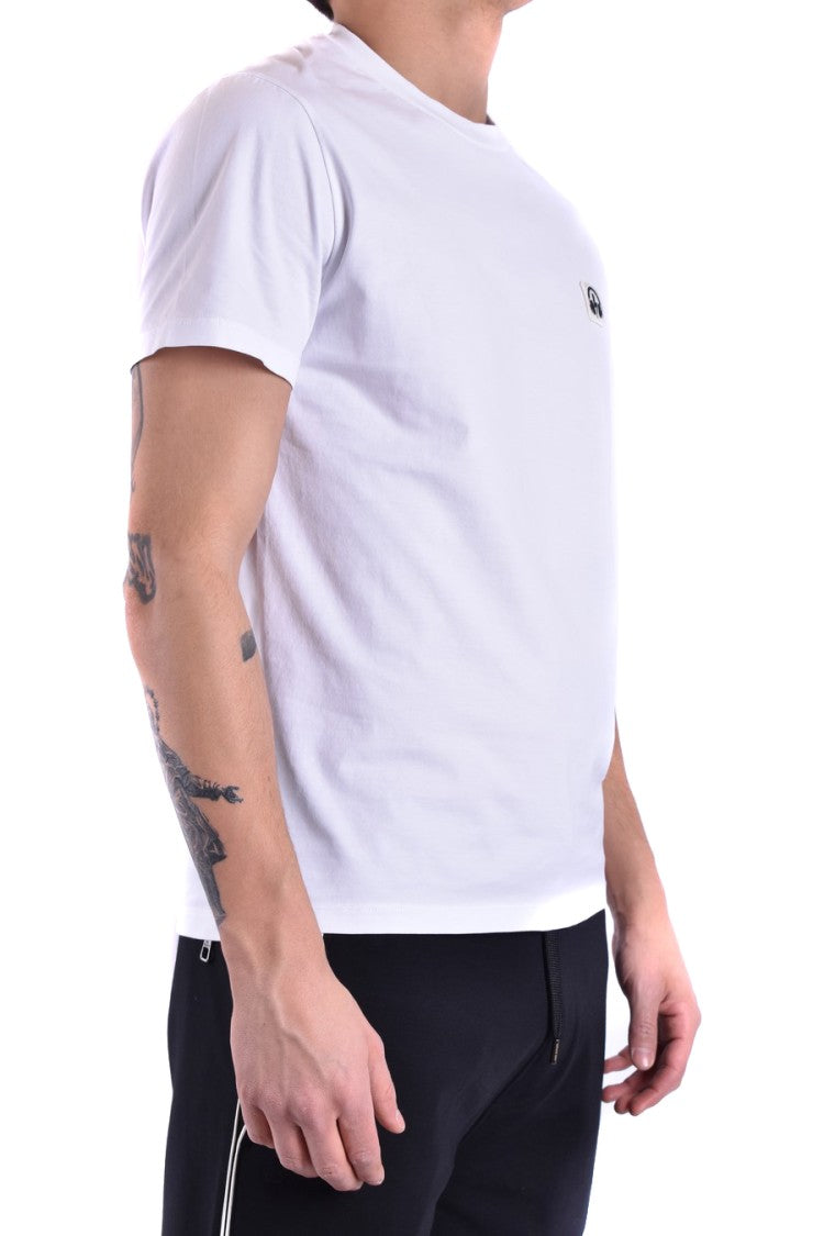Neil Barrett Short-Sleeved Crew Neck T-Shirt With Embroidered Detail