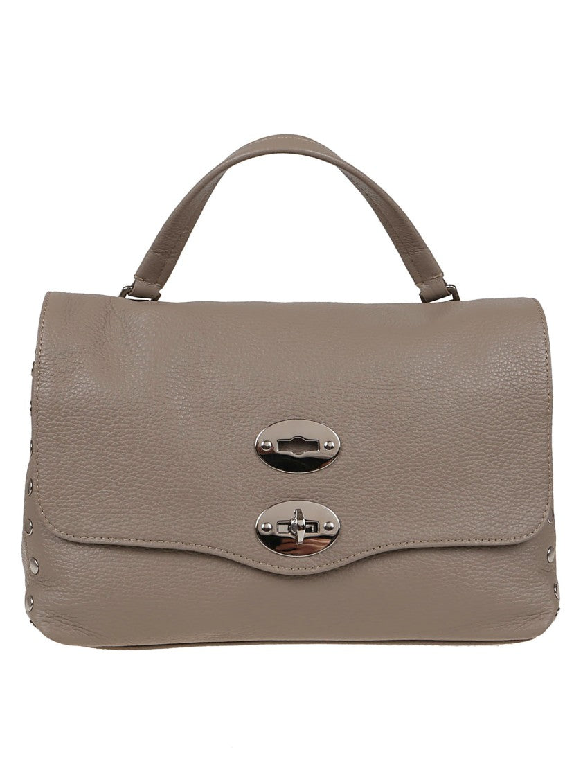 Zanellato Grey Calf Leather Shoulder Bag