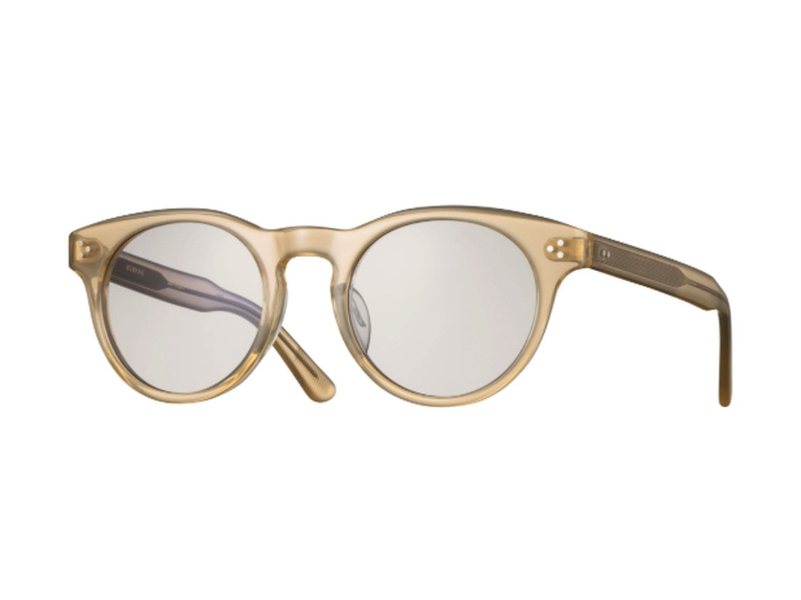Eyevan Beige Luminous-E Sun Translucent Round Sunglasses
