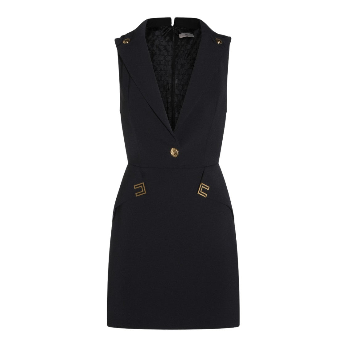 Elisabetta Franchi Classic Black Dress With Timeless Silhouette