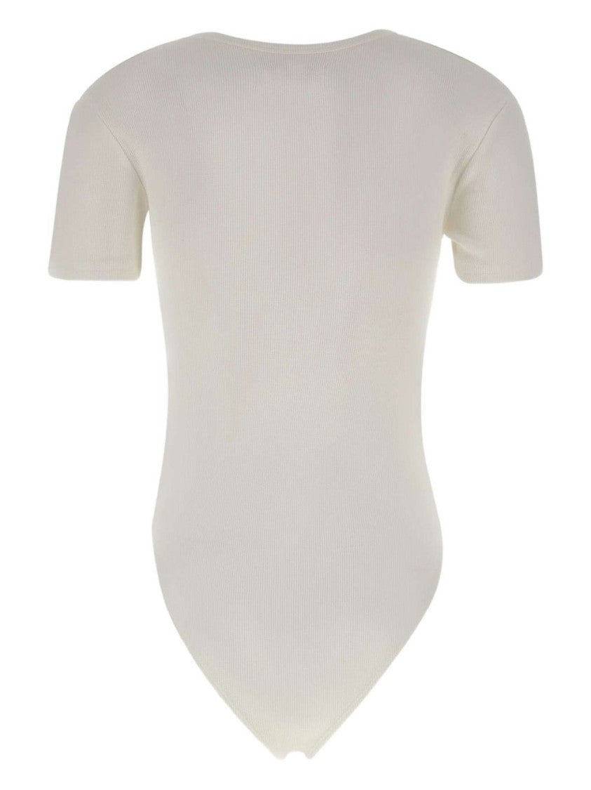 Vivienne Westwood Off-White Ribbed Button Orb Short Top