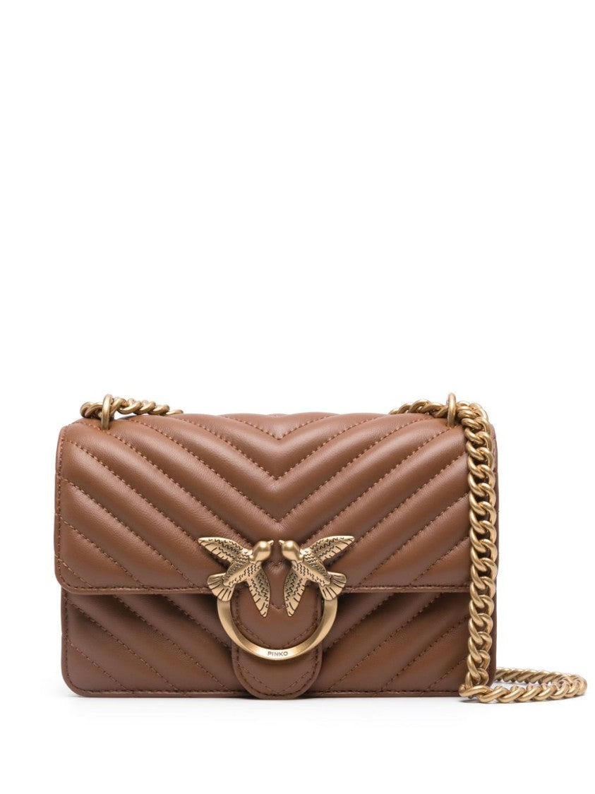 Pinko Chevron-Quilted Nappa Shoulder Bag