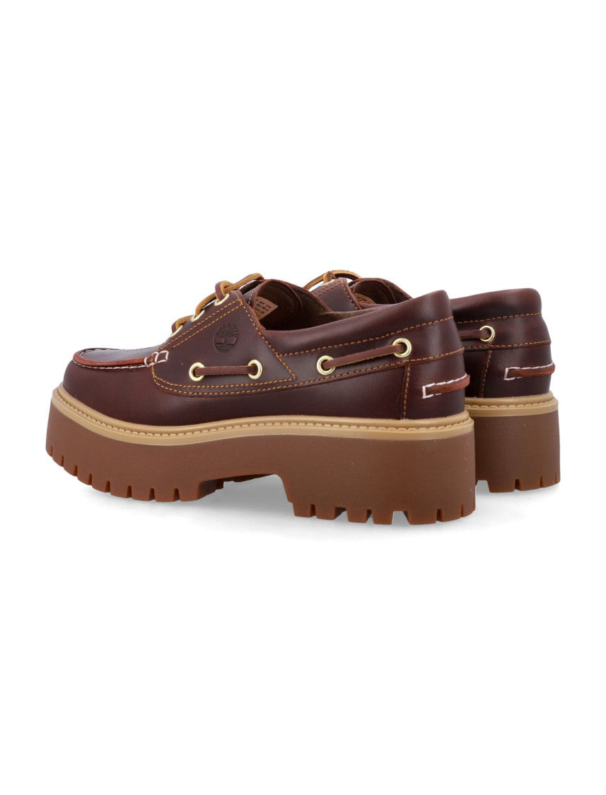 Timberland Chunky Sole Boat Shoes With Moc Toe Stitching