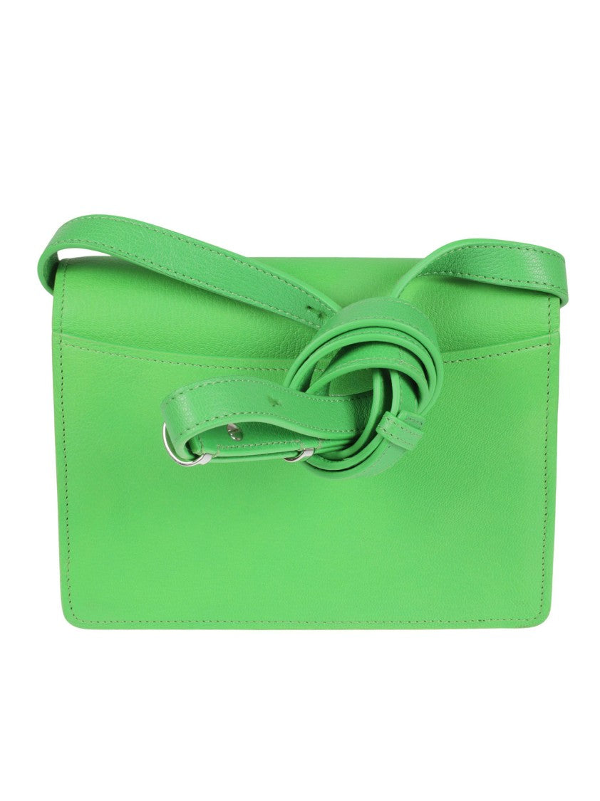 Alexander Mcqueen Rectangular Green Calf Leather Bag